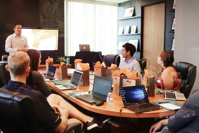 Williams InfoSec cloud security consulting team advising clients in a strategy session